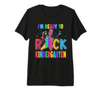 I'm Ready To Rock Kindergarten Guitar Back To School Maglietta Premium