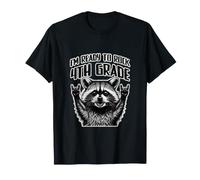 I'm Ready to Rock Raccoon 4th Grade Back to School Vintage Maglietta