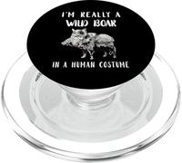I'm Really A Wild Cinghiale In Costume Umano Caccia al Cinghiale PopSockets PopGrip per MagSafe