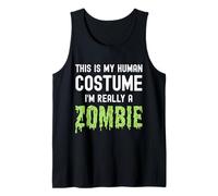 I'm Really A Zombie This Is My Human Costume Semplice Canotta