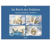 Im Reich der Eisbären. Imposante Könige des Nordlichts (Wandkalender 2026 DIN A2 quer), CALVENDO Monatskalender: Geborene Jäger, kluge Überlebenskünstler und wahre Meister der Arktis