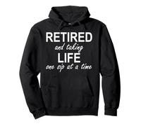 Im Retired And Taking Life One Sip at a Time Retirement Wine Felpa con Cappuccio