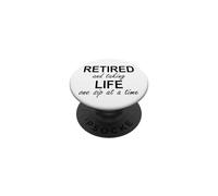 Im Retired and Taking Life One Sip at a Time Retirement Wine PopSockets PopGrip Adesivo