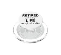 Im Retired and Taking Life One Sip at a Time Retirement Wine PopSockets PopGrip per MagSafe
