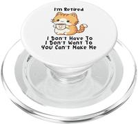 I'm Retired Cute Cat e Coffee Tea Lovers PopSockets PopGrip per MagSafe