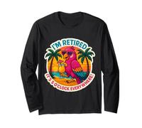 I'm Retired It's 5 O'Çlock Everywhere Pensione Parrot Fun Maglia a Manica