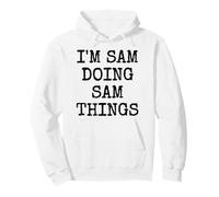 I'm Sam Doing Sam Things Compleanno Natale Felpa con Cappuccio