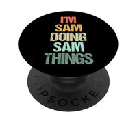 I'm Sam Doing Sam Things - Divertente Dire Nome Freddo Sam PopSockets PopGrip Adesivo