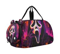 Im Scream Horror Skull Borsone da palestra con scomparto per scarpe leggero Weekender Borse per la notte per viaggi, nuoto, danza, danza
