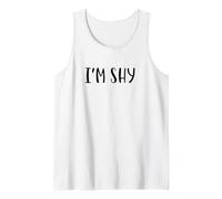 I'm Shy Divertente Idea Bianca Lie Party Canotta
