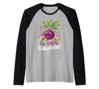 I'm Simply Unbeetable - Gioco di parole divertente per gli amanti dei vegetariani Maglia con Maniche Raglan