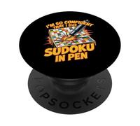 I'm So Confident That I Do Sudoku In Pen Puzzle Player - PopSockets PopGrip Adesivo