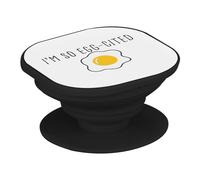 I'm So Eggcited - Supporto per telefono estensibile, per giochi di parole, cibo, impugnatura per supporto e supporto video per smartphone, compatibile con tutti i modelli stampati in Francia