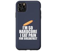 I'm so hardcore mangia dolore colazione gioco di parole francese Meme sul retro Custodia per iPhone 11 Pro Max