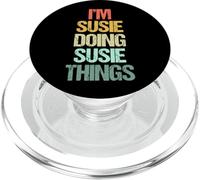 I'm Susie Doing Susie Things - Divertente dicendo nome carino Susie PopSockets PopGrip per MagSafe