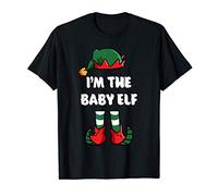 I'm The Baby Elf Matching Family Group Funny Christmas Maglietta