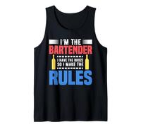 I'm The Bartender Rules Funny Bartending Alcoholic Drink Canotta