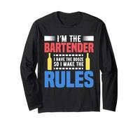 I'm The Bartender Rules Funny Bartending Alcoholic Drink Maglia a Manica