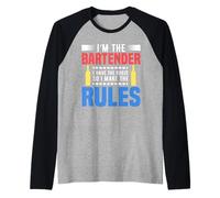I'm The Bartender Rules Funny Bartending Alcoholic Drink Maglia con Maniche Raglan