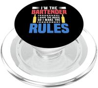 I'm the Bartender Rules Funny Bartending Alcoholic Drink PopSockets PopGrip per MagSafe