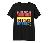 I'm The Bartender So I Make The Rules Funny Bartending Maglietta Premium