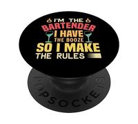 I'm the Bartender So I Make The Rules Funny Bartending PopSockets PopGrip Adesivo