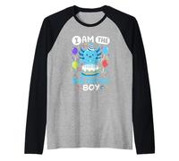 I'm The Birthday Boy Kids Axolotl Bday Cute Family Matching Maglia con Maniche Raglan