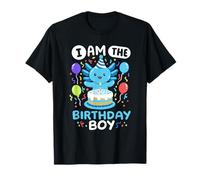 I'm The Birthday Boy Kids Axolotl Bday Cute Family Matching Maglietta