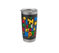 I'm The Birthday Boy Master Builder Building Mattoncini Blocchi Bicchiere termico in acciaio inox doppia parete