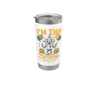 I'm The Birthday Boy Robot Robotics Compleanno Bicchiere termico in acciaio inox doppia parete