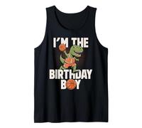 I'm The Birthday Boy T-Rex Dino Basket Compleanno Canotta