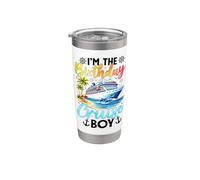 I'm The Birthday Cruise Boy - Viaggio di compleanno in nave con delfini Bicchiere termico in acciaio inox doppia parete