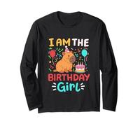 I'm the Birthday Girl Cute Capybara Bday Family Matching Maglia a Manica