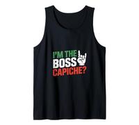 I'm The Boss Capiche? Patriottica Bandiera Italia Orgoglio Canotta
