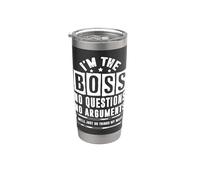 I'm the boss, we just make things my way Bicchiere termico in acciaio inox doppia parete