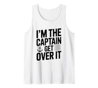 I'm The Captain Get Over It Divertente Umorismo Nautico Canotta