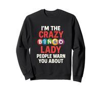 I'm The Crazy Bingo Lady Funny Bingo Player Caller Donne Felpa