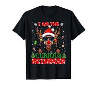 I'm The Curious Reindeer Christmas Outfit Funny Xmas Maglietta