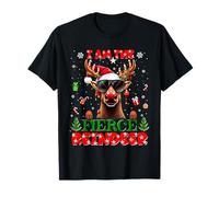 I'm The Fierce Reindeer Christmas Outfit Funny Xmas Maglietta