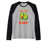 I'm The Good Kind of Fat Avocado Alimentare Sano Maglia con Maniche Raglan