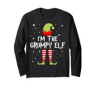 I'm The Grumpy Elf Funny Christmas Matching Family Group Maglia a Manica