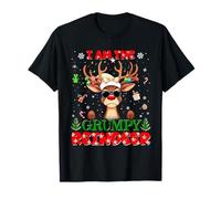 I'm The Grumpy Reindeer Christmas Outfit Funny Xmas Maglietta