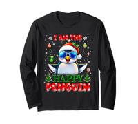 I'm The Happy Penguin Christmas Outfit Funny Xmas Maglia a Manica