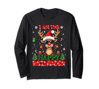 I'm The Happy Reindeer Christmas Outfit Funny Xmas Maglia a Manica