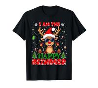 I'm The Happy Reindeer Christmas Outfit Funny Xmas Maglietta