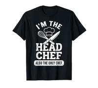 I'm The Head Chef Also The Only Chef Frusta e Coltello Maglietta