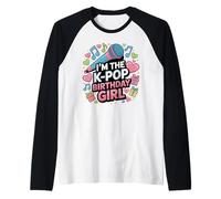 I'm The K Pop Compleanno Ragazza Coreano Pop Compleanno Maglia con Maniche Raglan