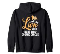I'm The Lion Who Runs This Cosmic Circus Felpa con Cappuccio