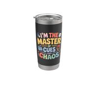 I'm The Master Of Cues And Chaos Backstage Crew Tech - Bicchiere termico in acciaio inox doppia parete