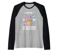 I'm The Middle Sister I'm The Reason We Have Rules Funny Maglia con Maniche Raglan